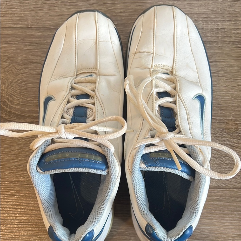 Nike Golf Athletic Sneakers White and Blue Size 8.5 - Picture 2 of 5
